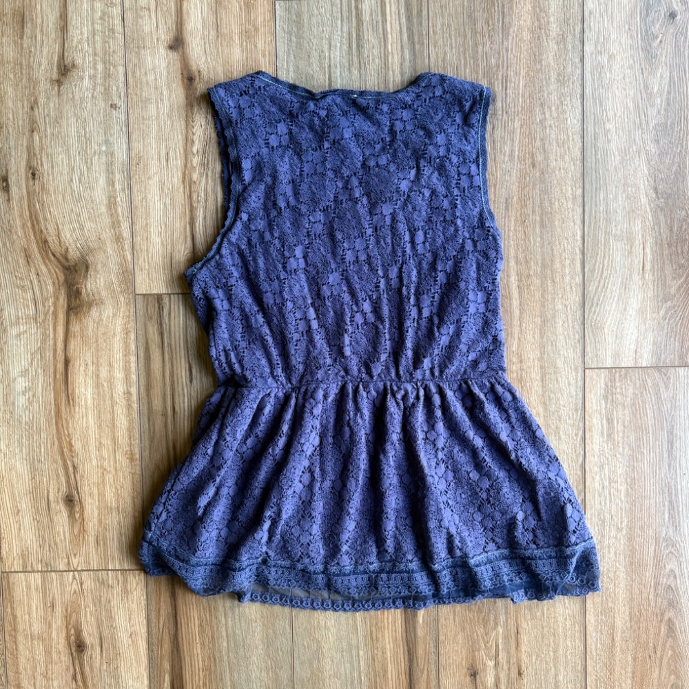 Anthropologie One September Coraline Peplum Top Boho Lace Women’s Size M - Picture 2 of 9